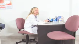 Female Doctor examines cute Latina pussy