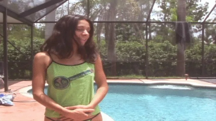 part 1, Cutie gives a poolside handjob