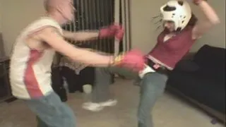 Ashleigh Kickboxes her Step-Brother