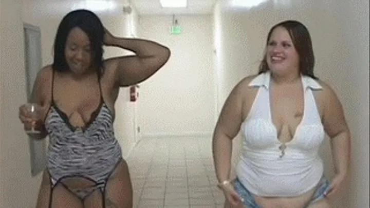 Guys Gets Blowjob Tag Team From Two Chubby Girls - part 2