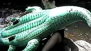 Crocodile Huntress (Quigley Down Under) - Just The Inflation Scenes Raw & Unedited