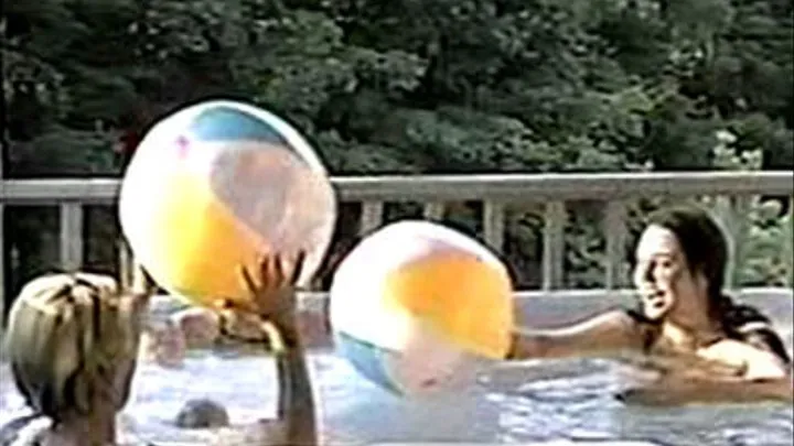 Beach Balls In The Hot Tub