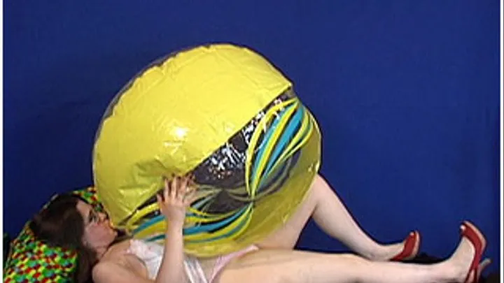 Kate's Big Beachball Blow!