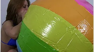 Krystal's Big Beach Ball Inflation