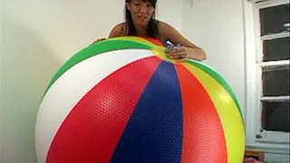 Kitty's Giant 72 Inch Beach Ball Deflation