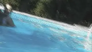 Jess And Annie In The Pool