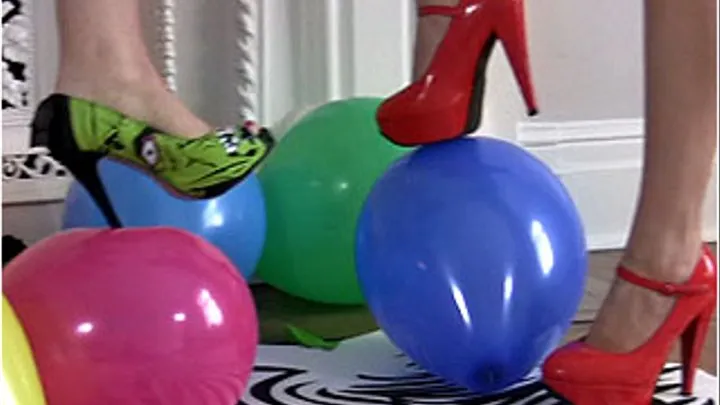 High Heel Balloon Foot Popping