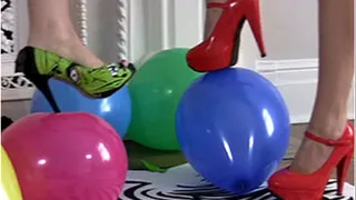 High Heel Balloon Foot Popping