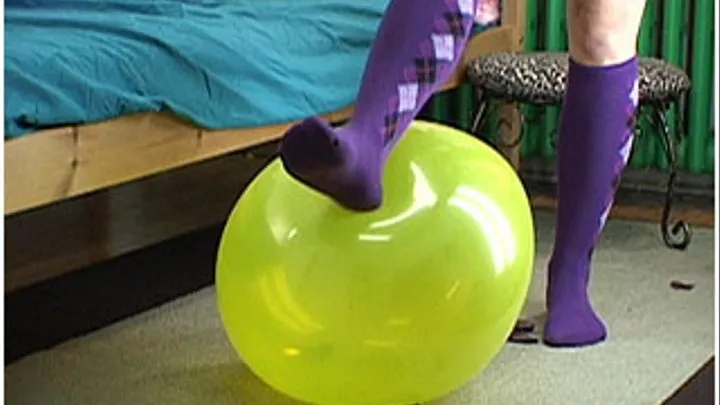 Foot Popping Balloons In Knee Socks