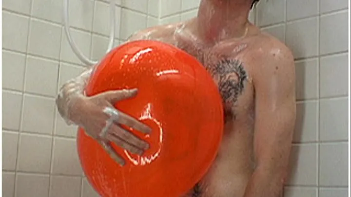 Jonny Showers With A Balloon