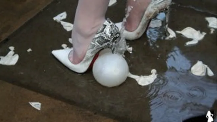 White Patent Christian Louboutin So Kate High Heels Crush Water Balloons 1