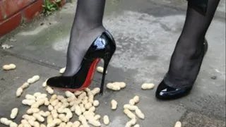 Maria's Black Patent Christian Louboutin Merci Allen High Heels Crush peanuts 1