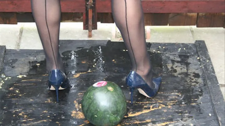 Maria's Blue Patent Jimmy Choo Able High Heels Crush Melon 1