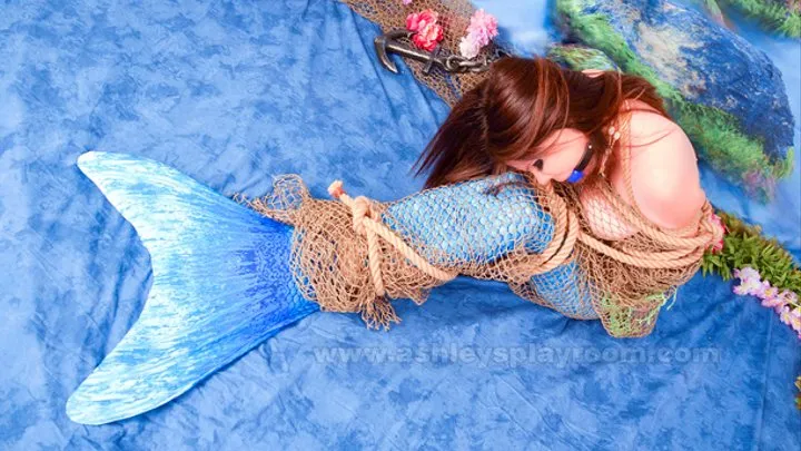 : MERMAID - Ashley Renee is a Busty Model who gets Caught in a Photographer's Net at a Shoot