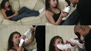 Aryana Makes Slave Sniff Socks, Sneakers, Feet