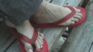 Murielle's Red Flip Flops 1