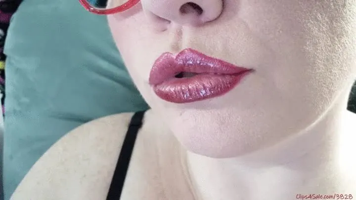 Burgundy Lipstick Fetish