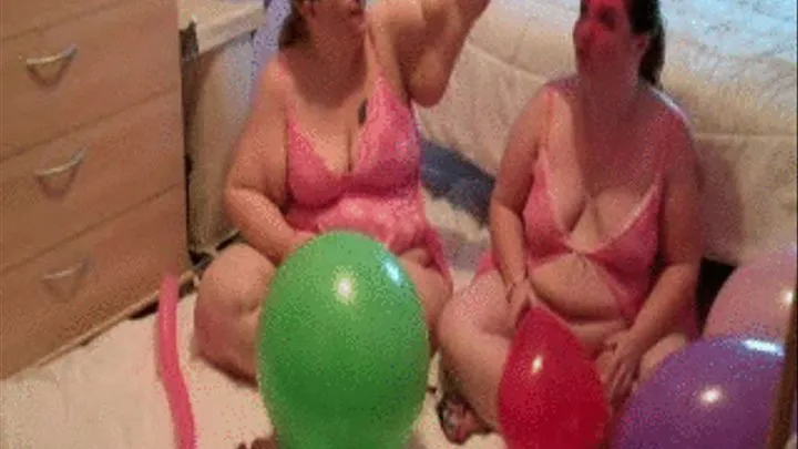 BBW Lesbian Balloon Play in High Def : PART 2