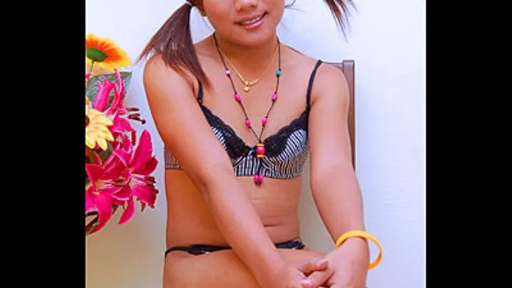 Beautiful ladyboy Nong strips