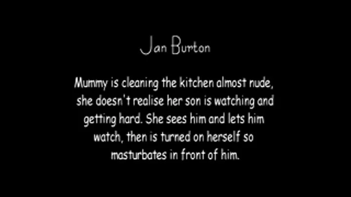 Step-Son watches nude Mummy cleaning