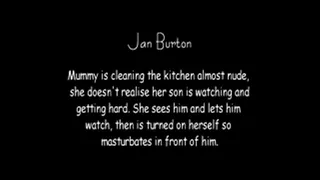 Step-Son watches nude Mummy cleaning