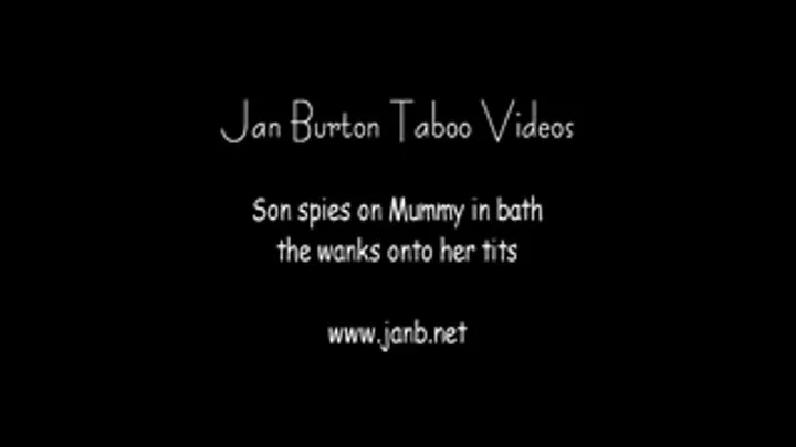 Step-Son Spies on Mummy and wanks on tits