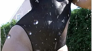 Soaked & see-thru outdoors