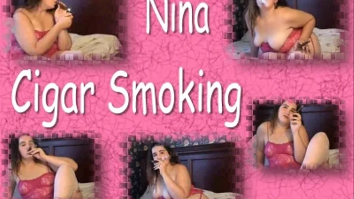 Nina Smoking a Cigar 1