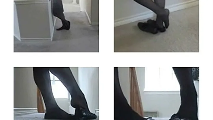 Lyz Dipping in Black Hose