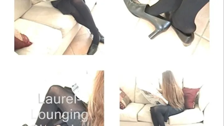 Laurel Black Hose Lounging Fun