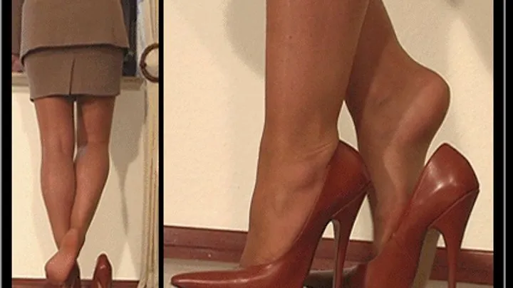 Uncomfortable Tight 5,5inch Pumps - A Quarter Of A Painful Hour - Part 3