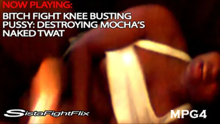 Bitch Fight Knee Busting Pussy: Destroying Mocha's Naked Twat