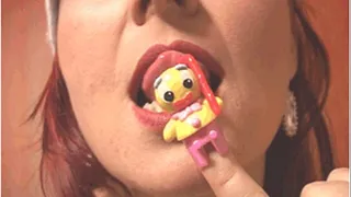 CHRISTMAS GIANTESS & LITTLE GINGERBREAD MAN 01 - Mouth Fetish