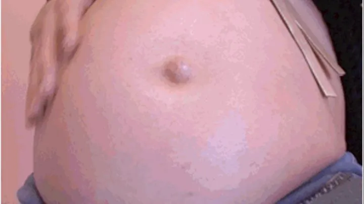 BIG BELLY & WATER BREAKING 01 - Belly Button Fetish