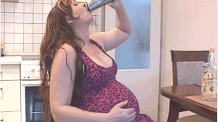 PREGNANT DRINKING & STOMACH SICKNESS 01 - Belly Fetish