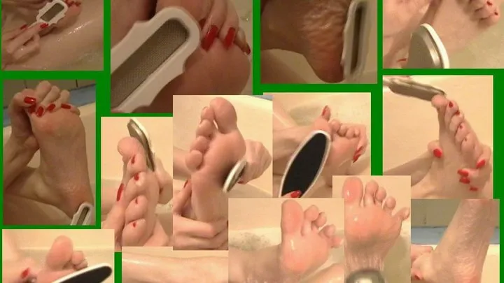 Bathroom feet cleening( )