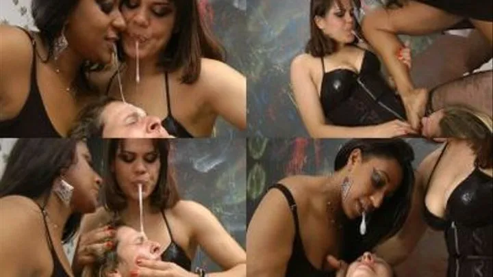 SPITTING DOUBLE mistress BRUNA MINELLY and mistress MORGANA CRUEL - FULL VERSION - NEW MF 2011 - exclusive