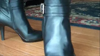 Killy's size 5s in black ankle boots, POV