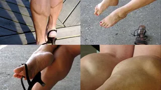 Ironcalves pumps, dangles, and clenches her calves