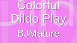 Colorful Dildo Play