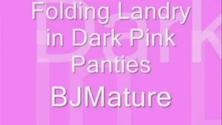 Doing Laundry in Dark Pink Panties