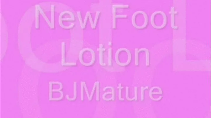 New Foot Lotion