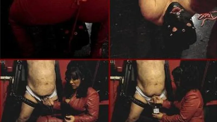 Red Leather Bitchress - Leather Bottom Face-sit, Enforced milk Enforced Cum Drink