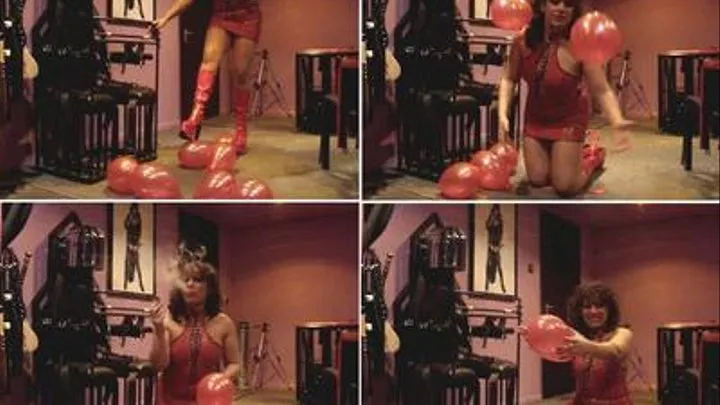 Red Latex Dress & Red Balloons Part Two.