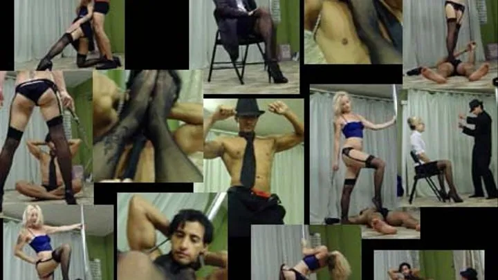 Powerful Corporate Executive Ms. London DOMINATES her hired male stripper with her FEET