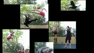 High Flying Martial Arts Kicks, Flips and Twists