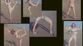Sprinting, Flexing, Yoga at the beach!!
