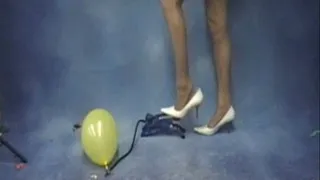 Balloon Pedal Pumping- White Pumps