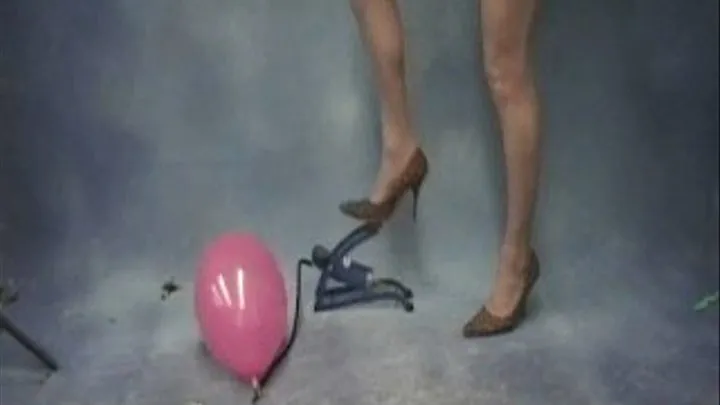 Balloon Pedal Pumping- Leopard Heels