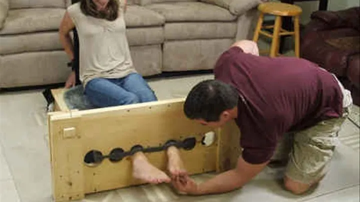 Elizabeth's Quick Session in the Stocks